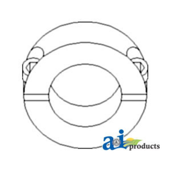 A & I Products Collar, Double Split Shaft, 3/8" (2 PK) 1.75" x4" x1.75" A-DSA38